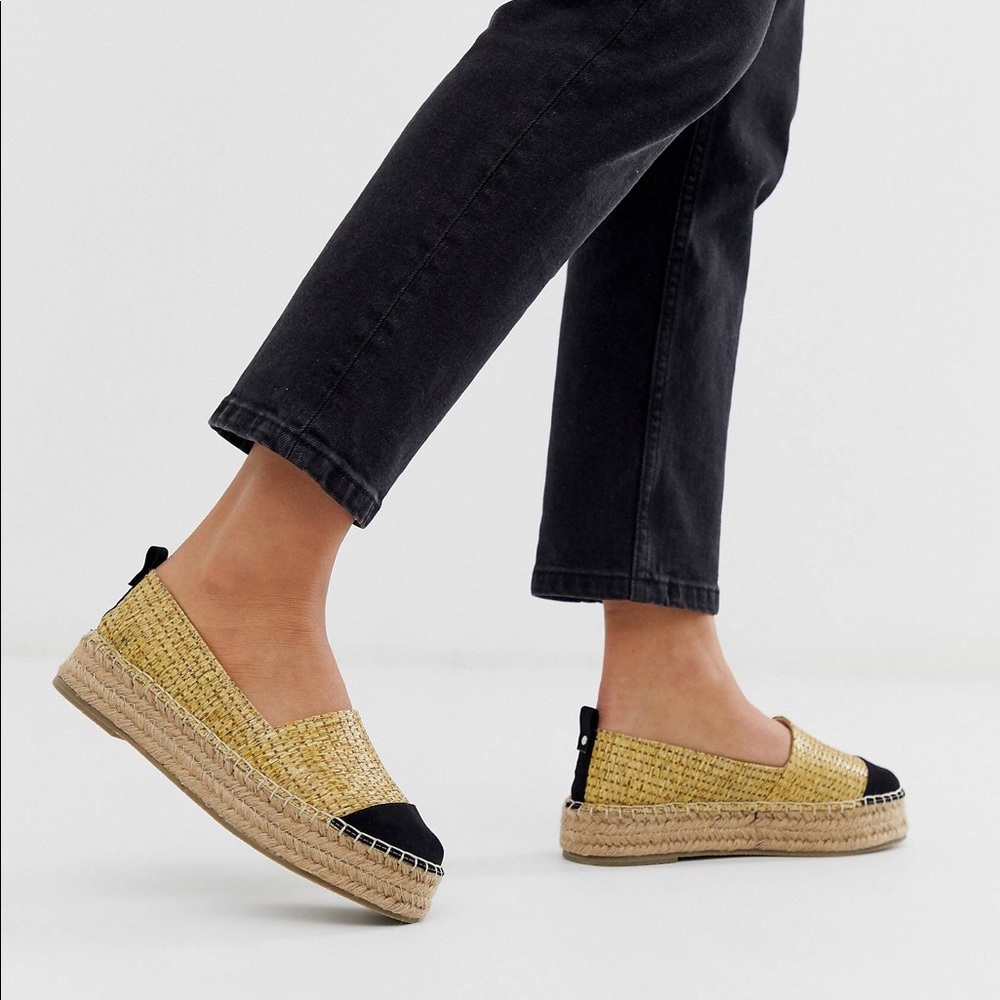 ASOS Flatform espadrille natural weave
